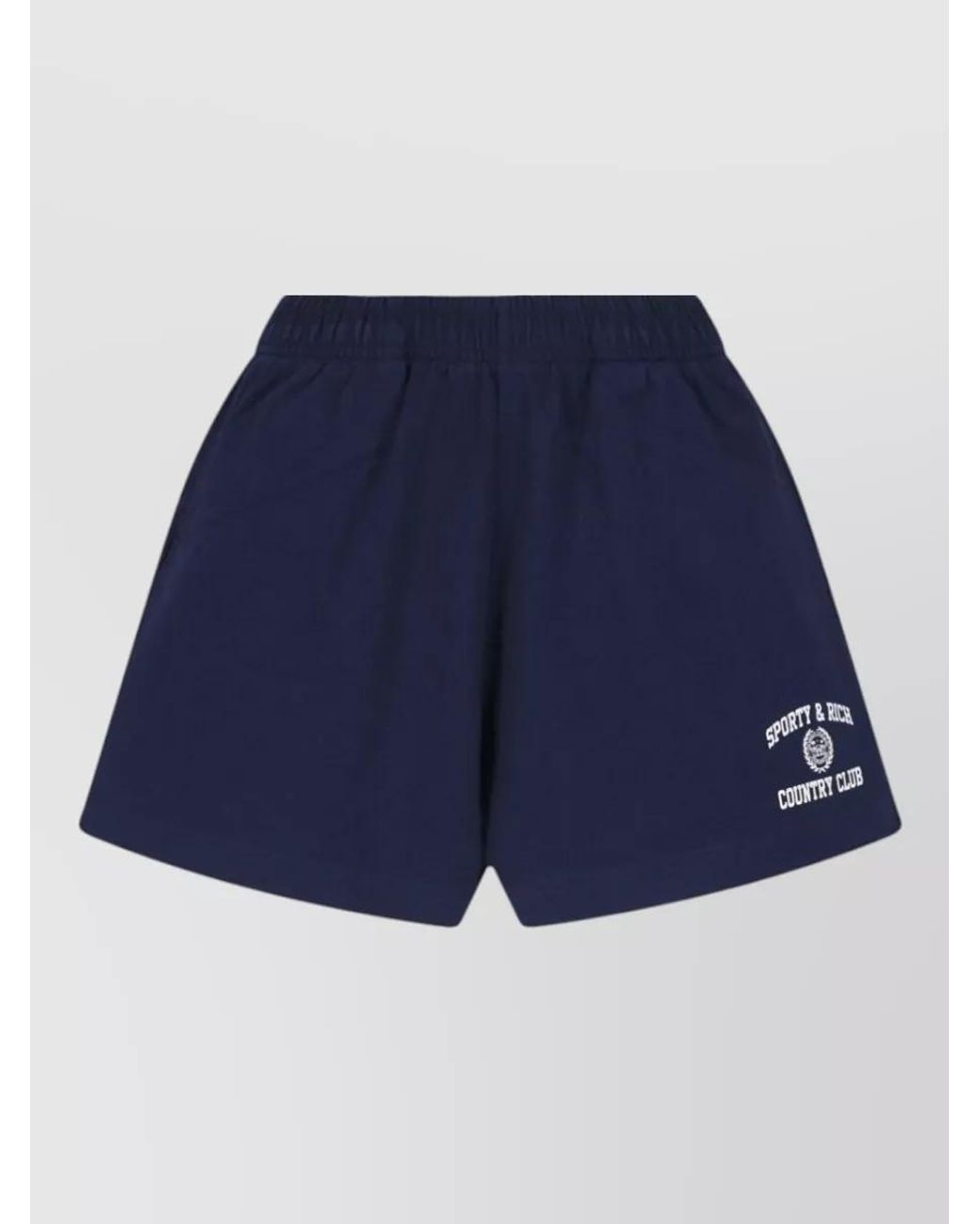 Sporty & Rich Blue Straight Knee-Length Shorts