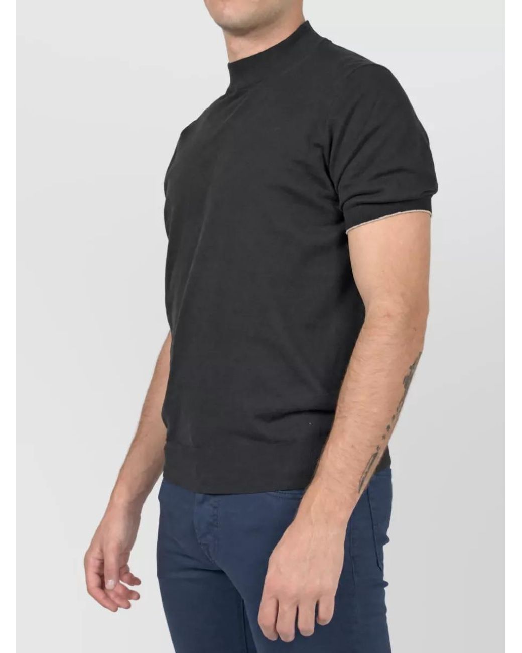 Brunello Cucinelli Black Polo Shirt for men