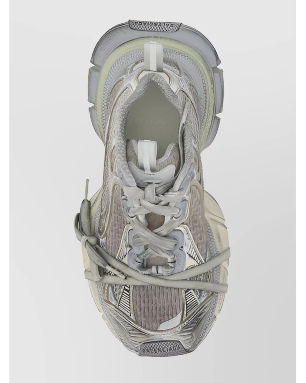 Balenciaga Gray Mesh Low-Top Sneakers