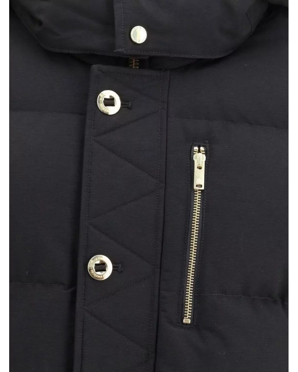 Moose Knuckles Blue Cotton Padded Coat for men