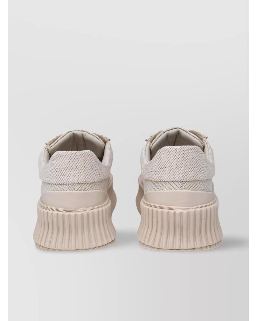 Jil Sander Natural Leather Low-Top Sneakers