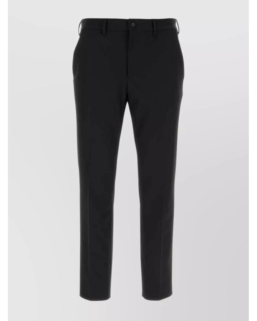 Prada Black Pant Polyester Stretch Belt Loops for men