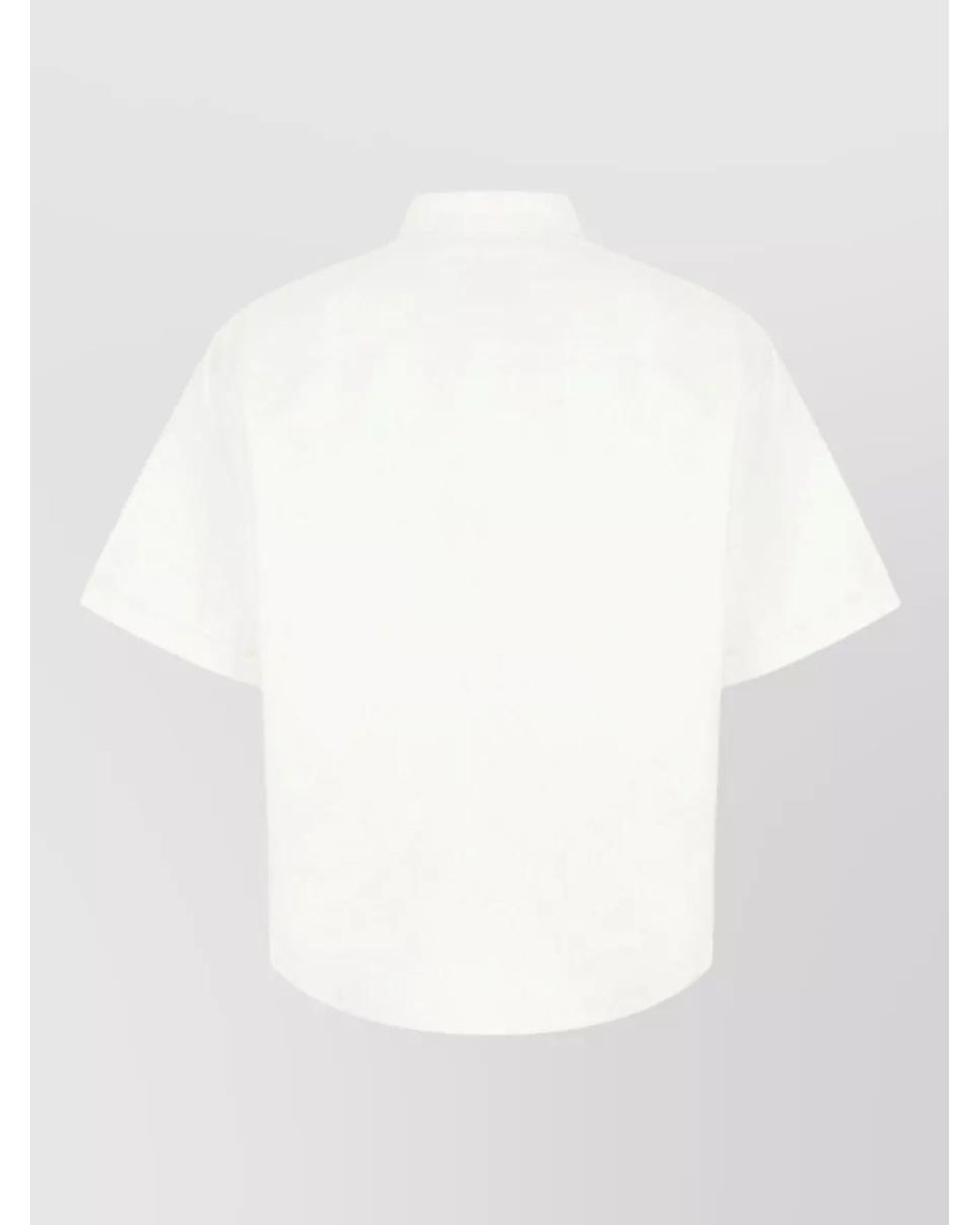 AMI White Oxford Shirt Button Down Collar Pocket for men