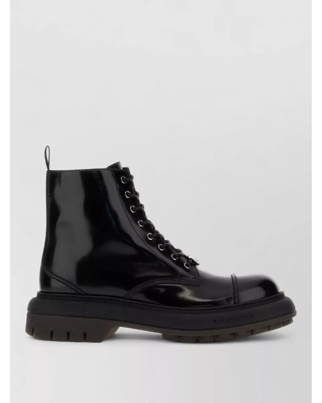 Givenchy Black Leather Cargo Ankle Boots for men