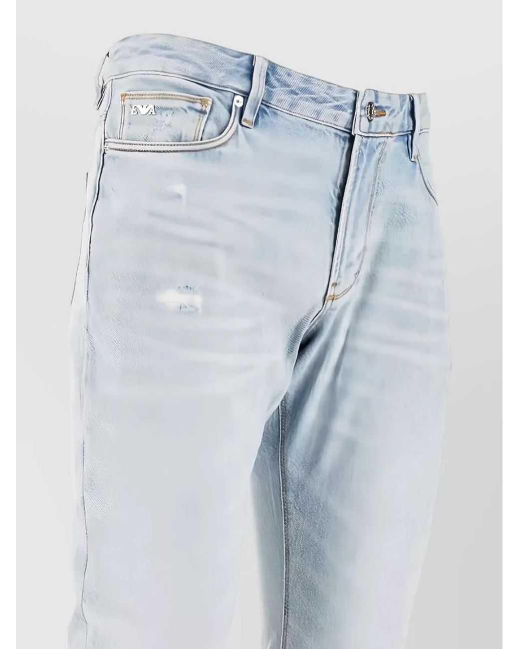 Emporio Armani Blue Slim Denim Jeans for men