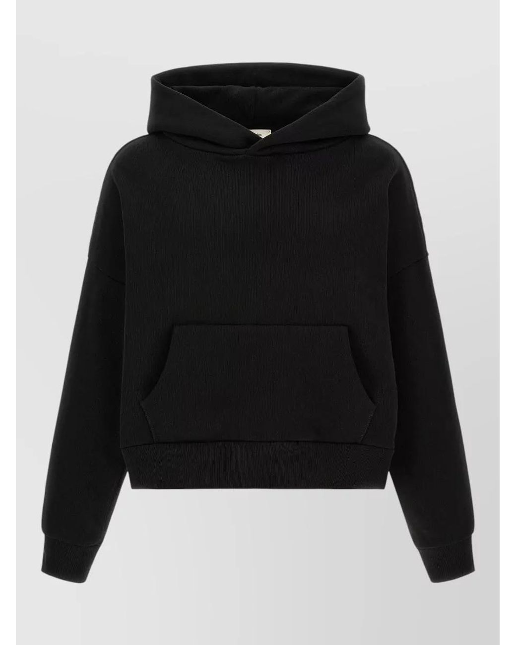 Entire studios Black Cotton Oversized Hoodie for men