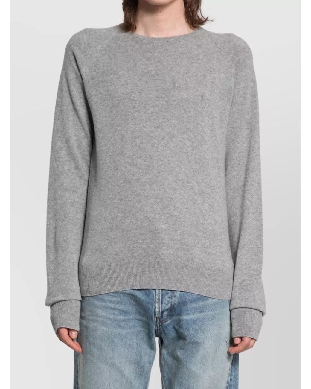 Saint Laurent Gray Cashmere Sweater for men