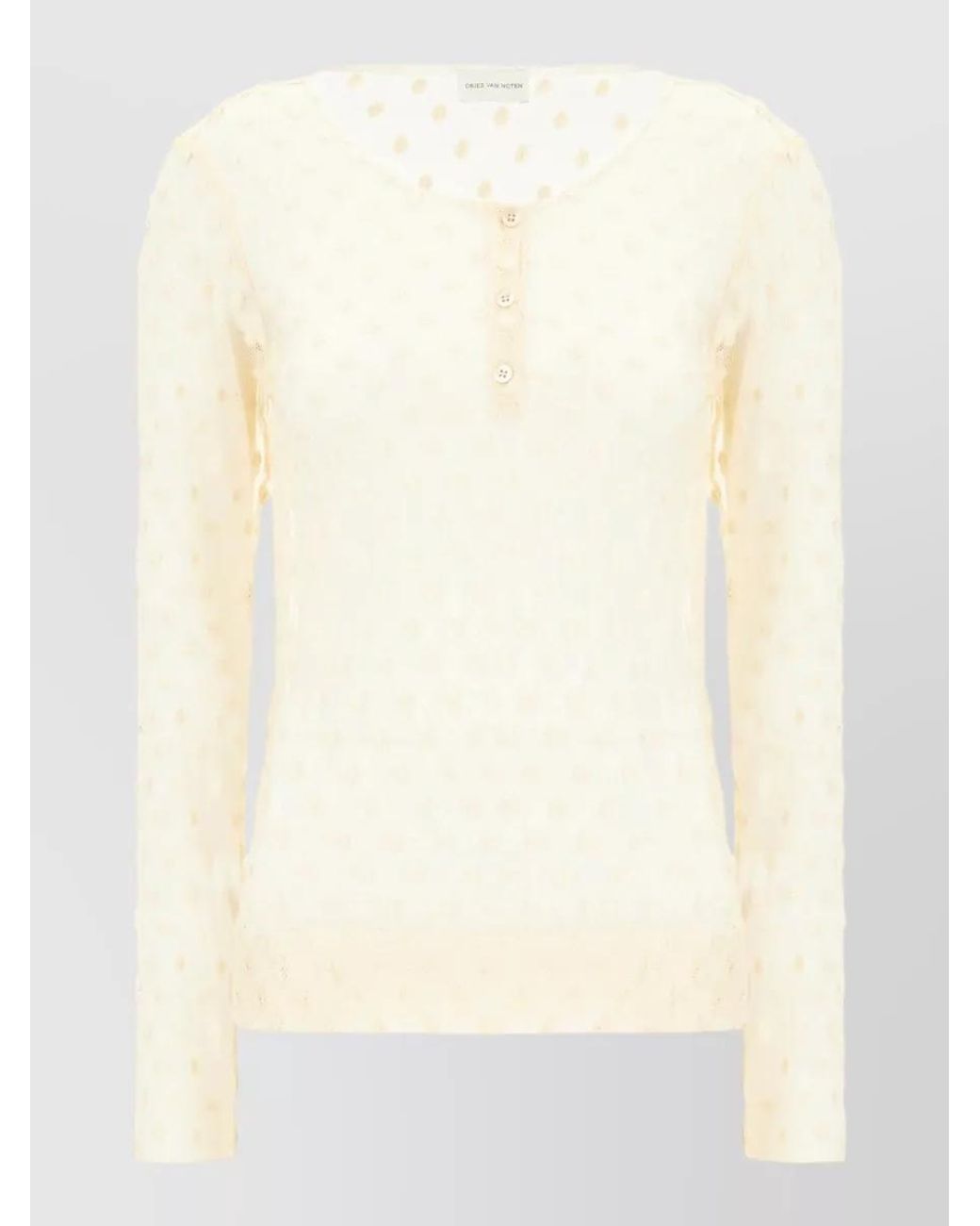 Dries Van Noten Natural Knit Top