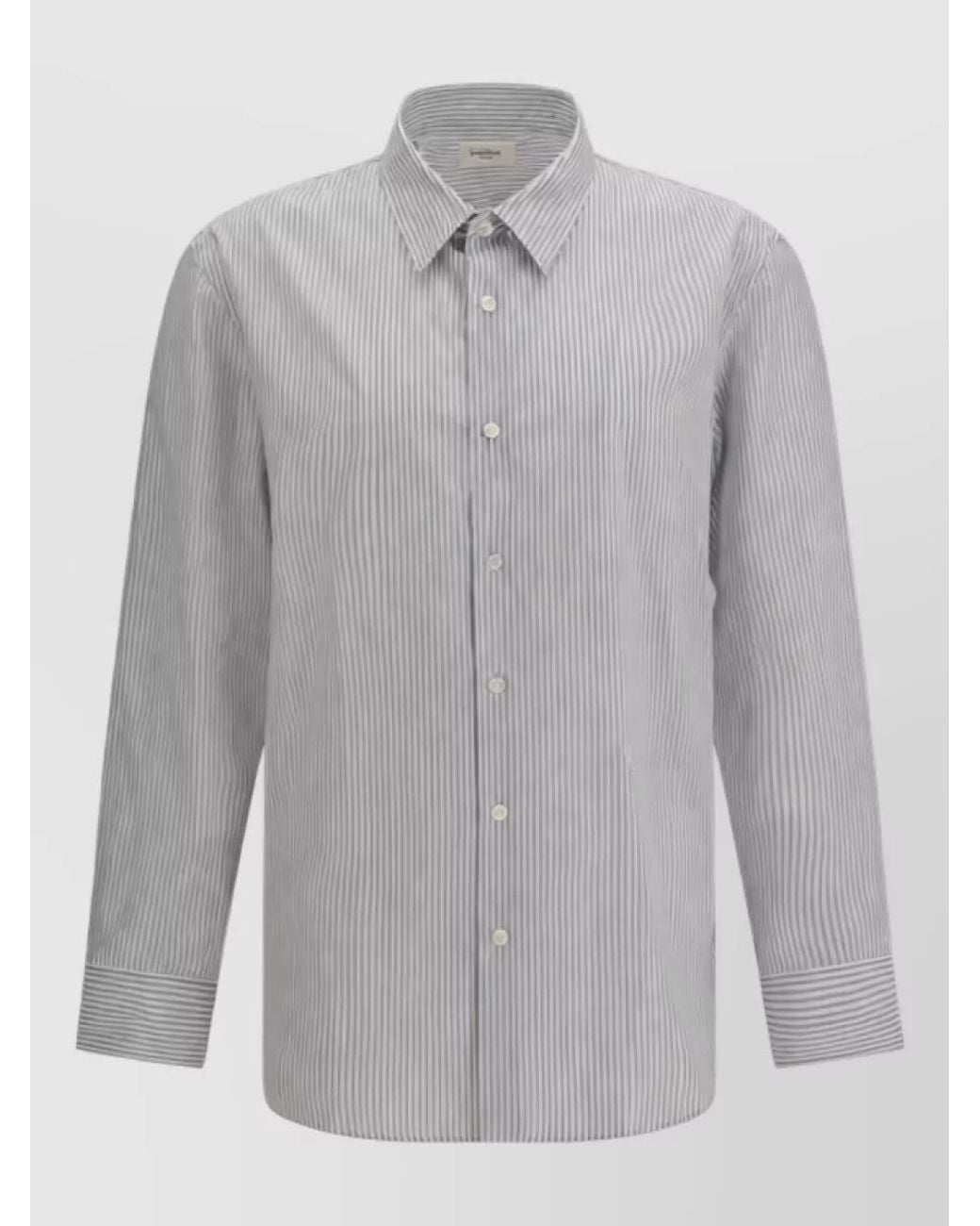 Saint Laurent Gray Pattern Cotton Shirt for men