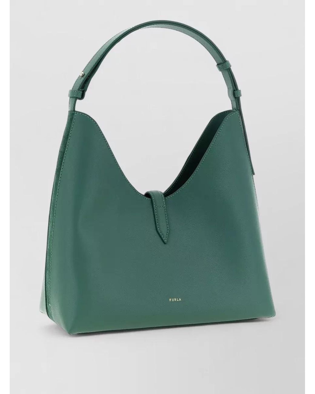 Furla Green Medium Leather Shoulder Bag
