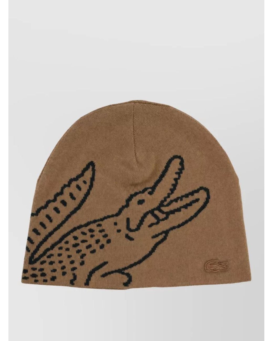 Lacoste Brown Wool Beanie for men