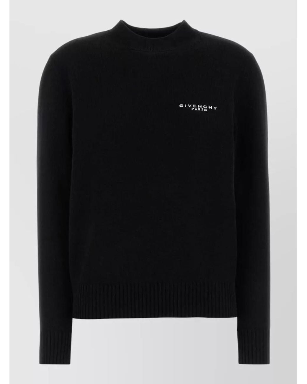 Givenchy Black Cashmere Wool Crew-Neck Sweater