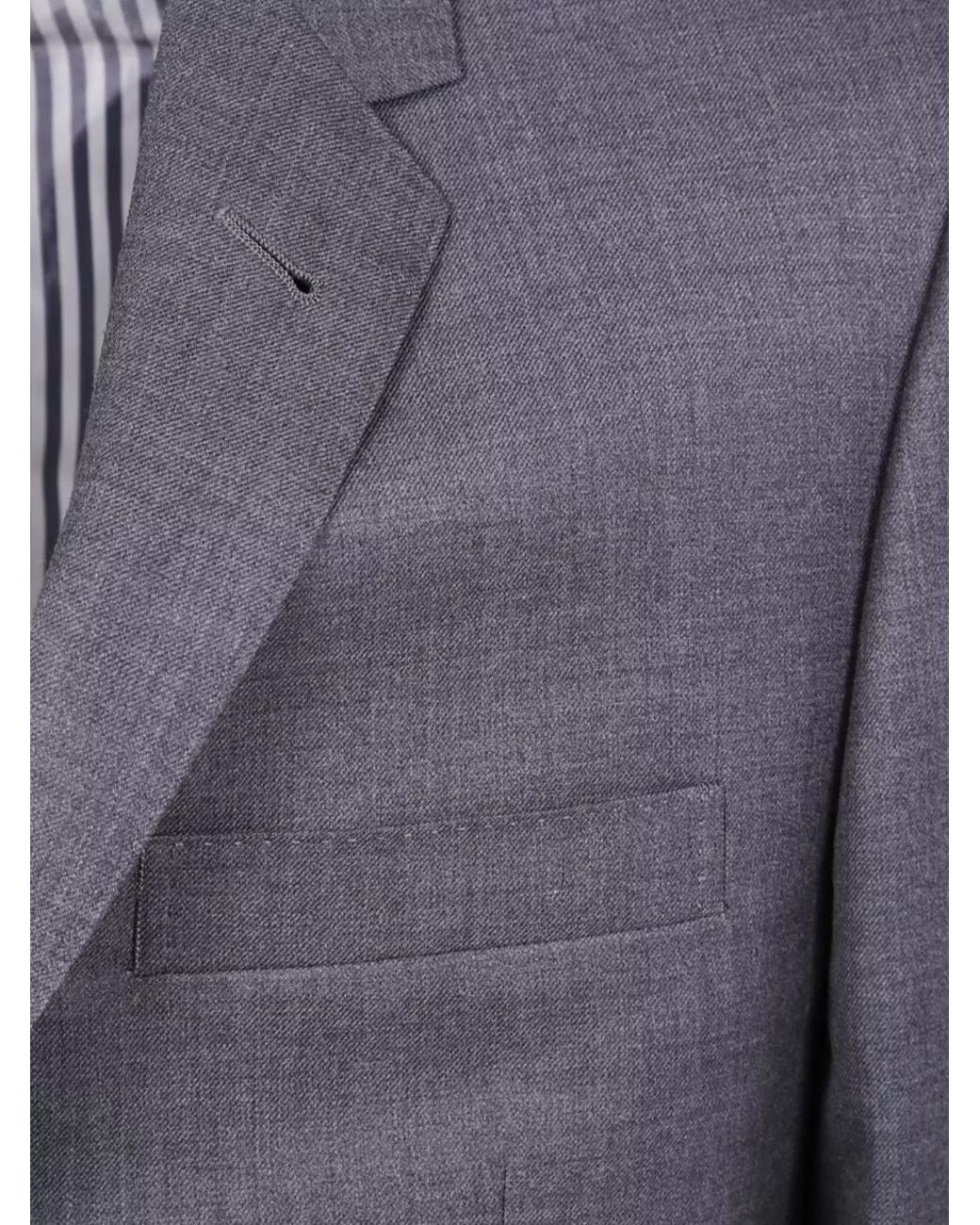 Thom Browne Blue Wool Single-Breasted Blazer for men