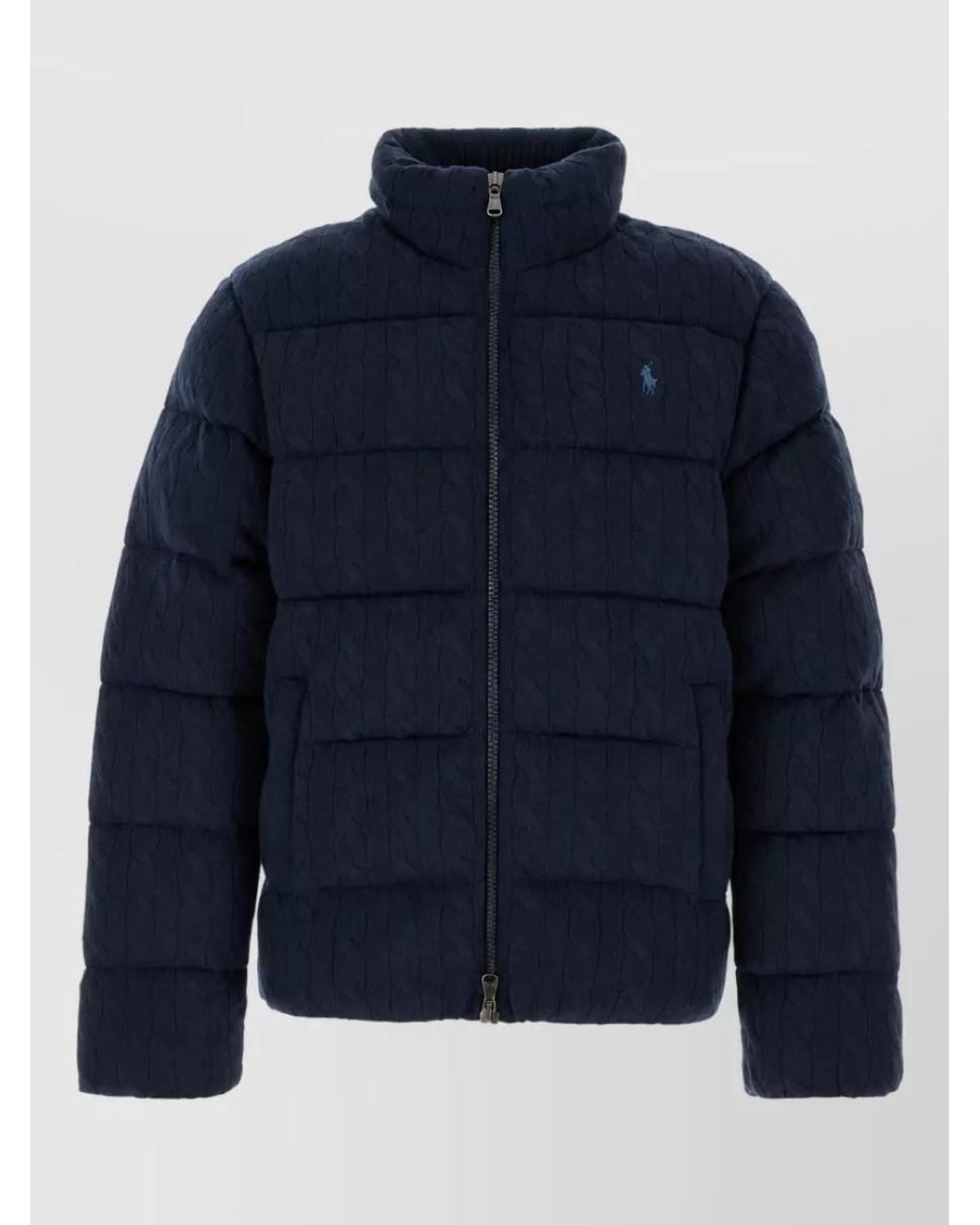 Polo Ralph Lauren Blue Cashmere-Blend Padded Coat for men