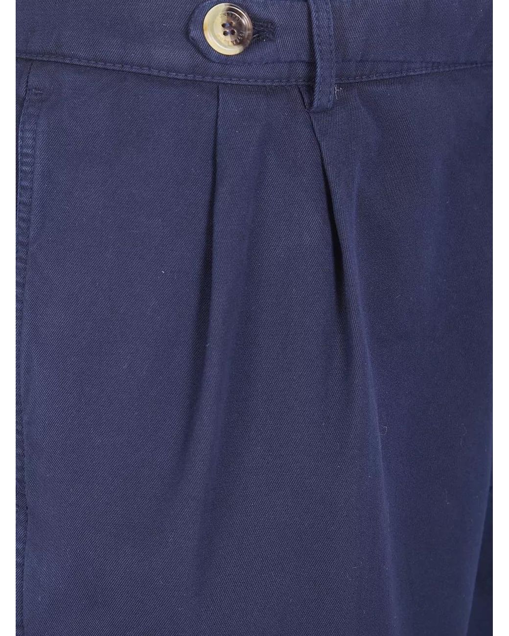 Brunello Cucinelli Blue Cotton Bermuda Shorts for men
