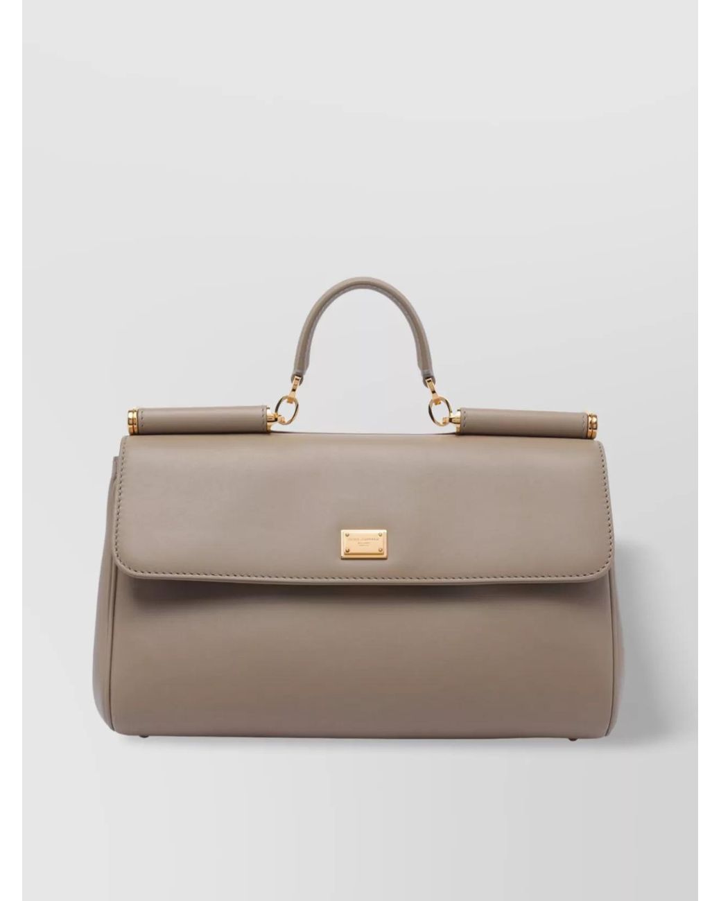 Dolce & Gabbana Natural My Sicily Leather Shoulder Bag