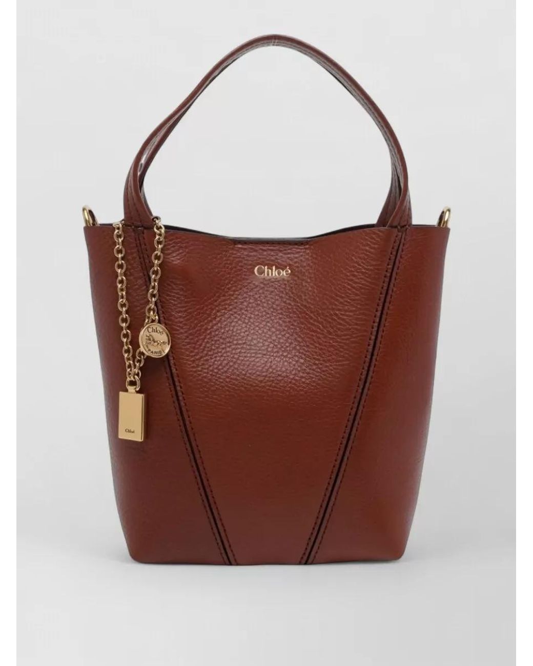 Chloé Red Spin Small Leather Bucket Bag