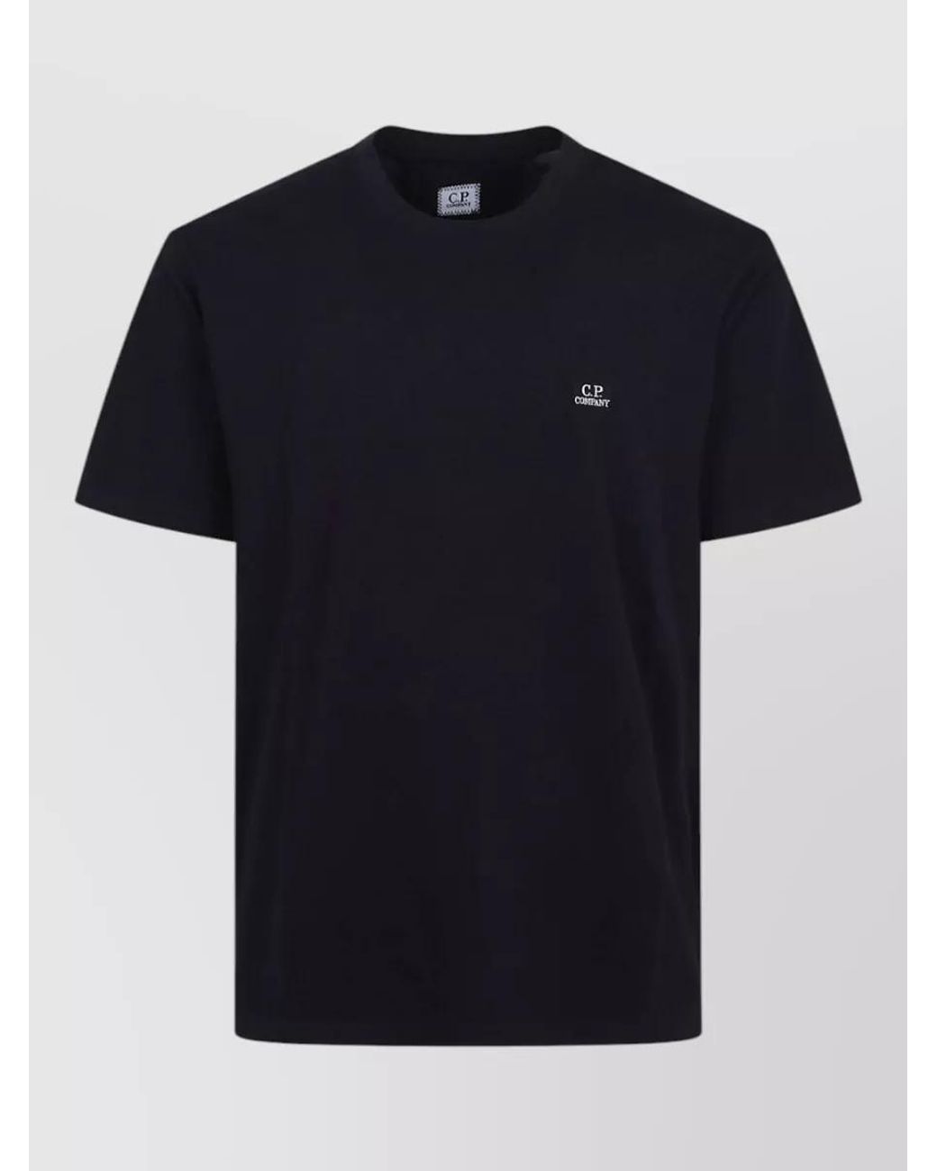 C P Company Black Cotton Regular-Fit Short-Sleeve Logo-Patch T-Shirt for men