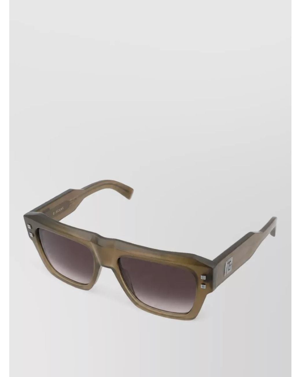 Balmain Multicolor Acetate Rectangular Sunglasses