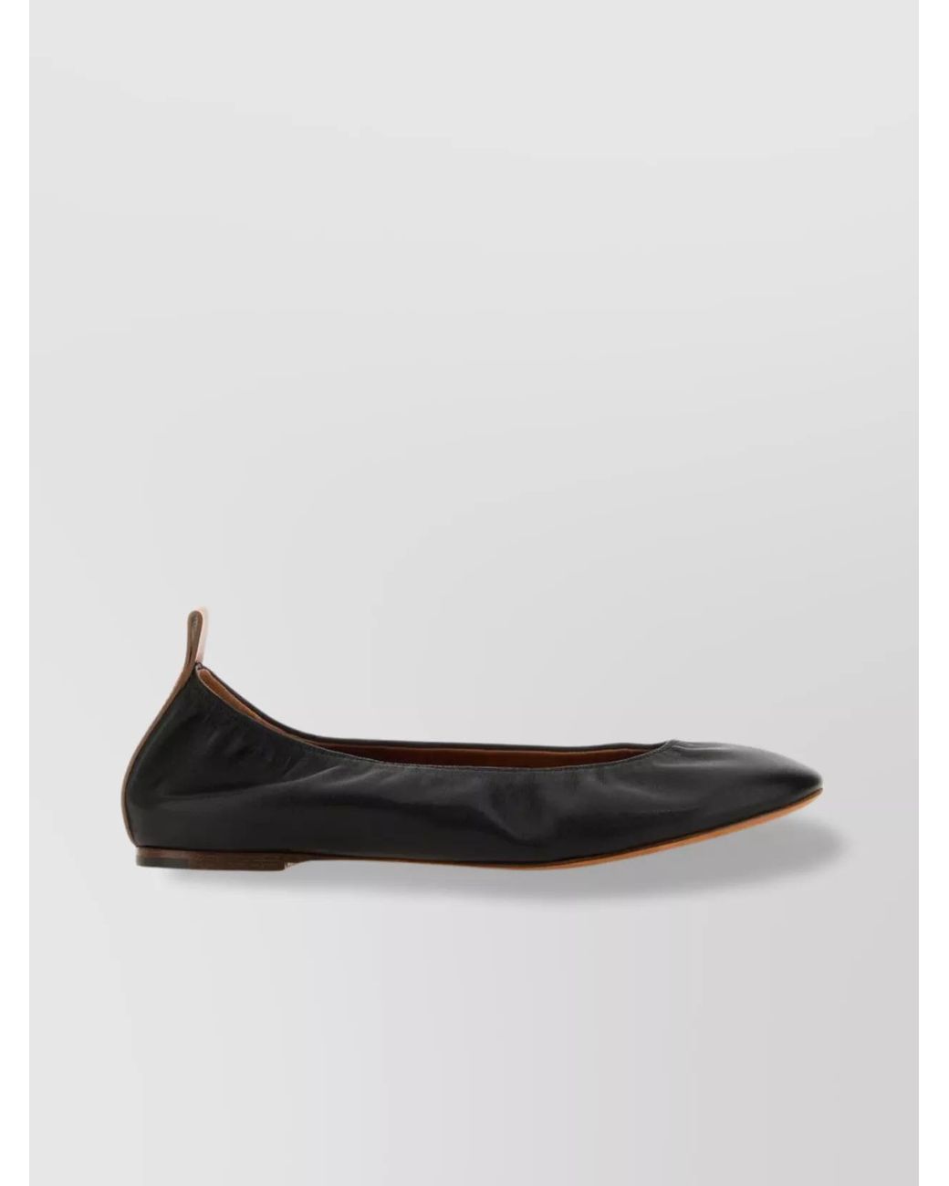 Lanvin Black Leather Ballerina Shoes