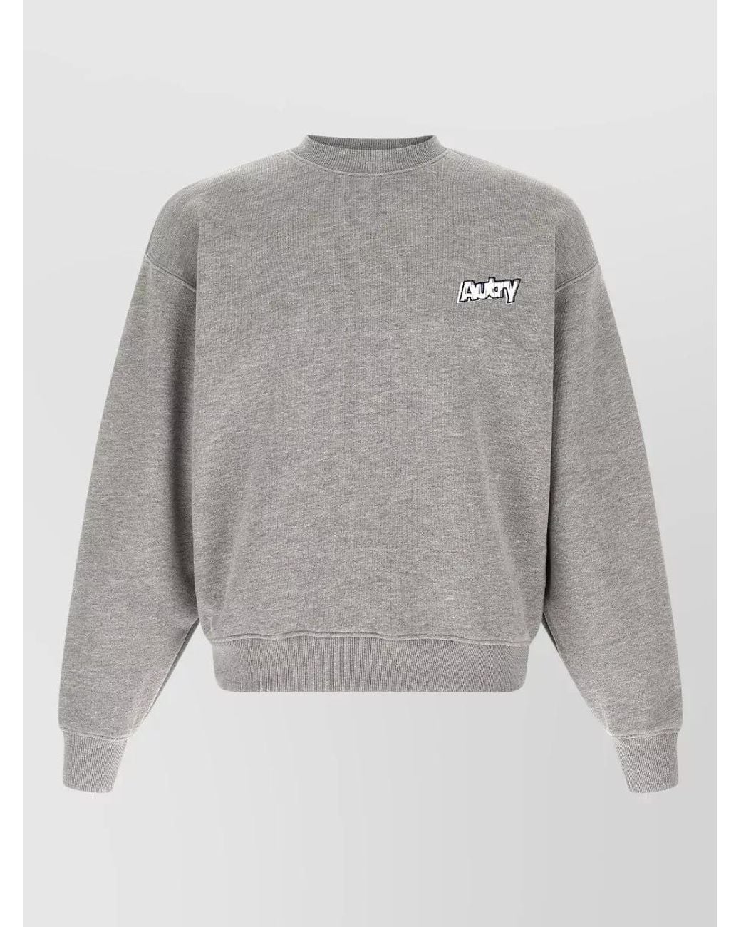 Autry Gray Ribbed Crewneck Sweatshirt for men