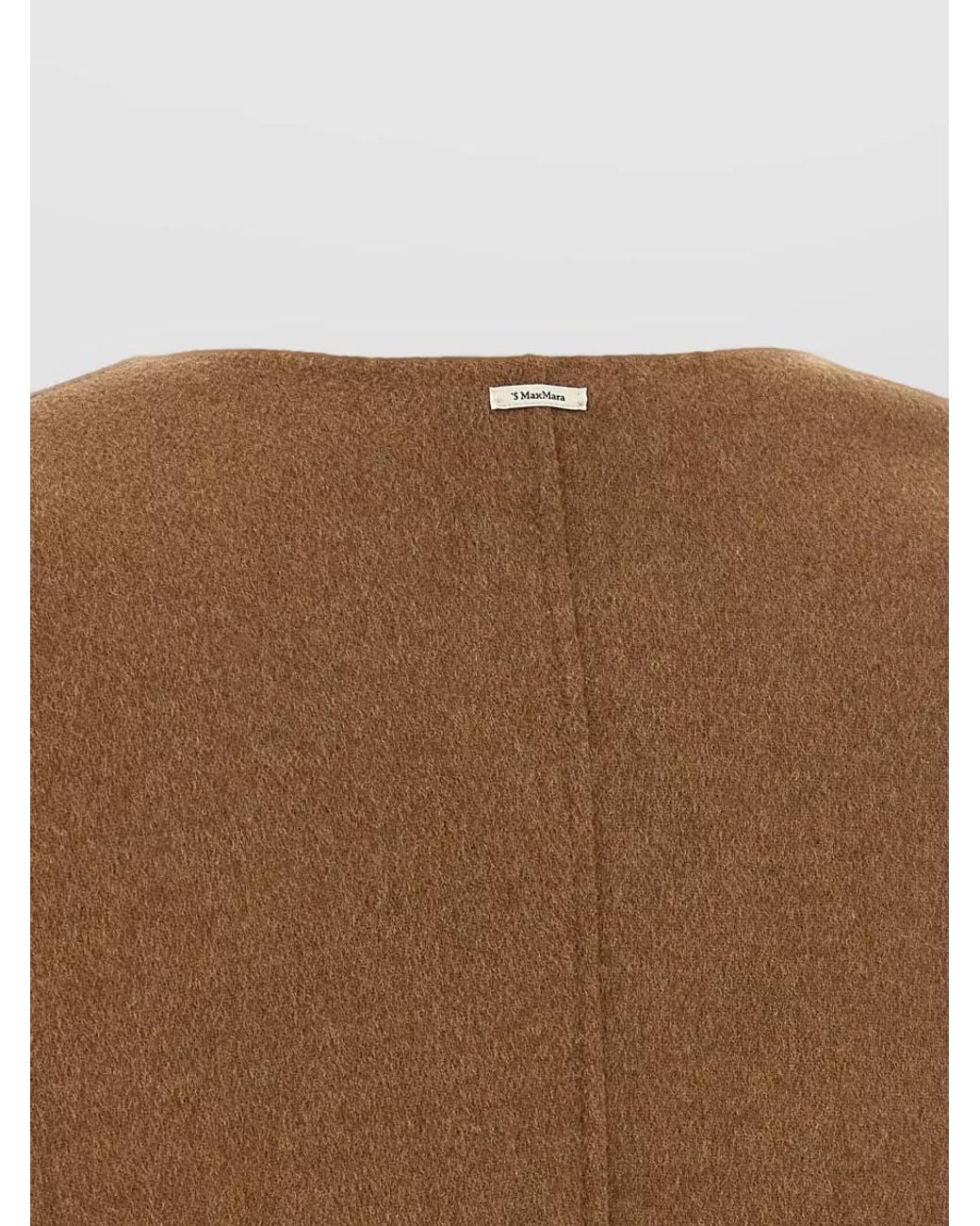 Max Mara Brown Wool Cropped Single Breasted Coat