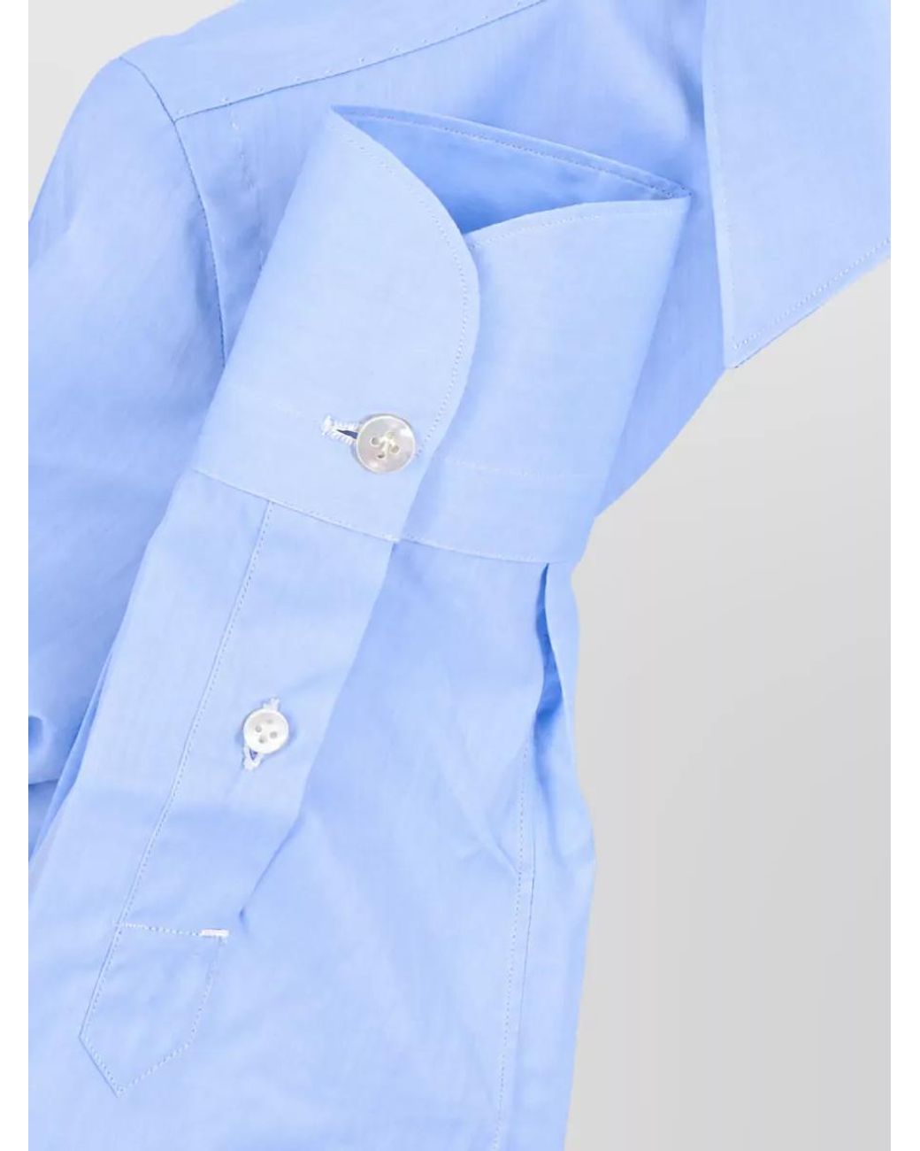 Finamore 1925 Blue Cotton Shirt