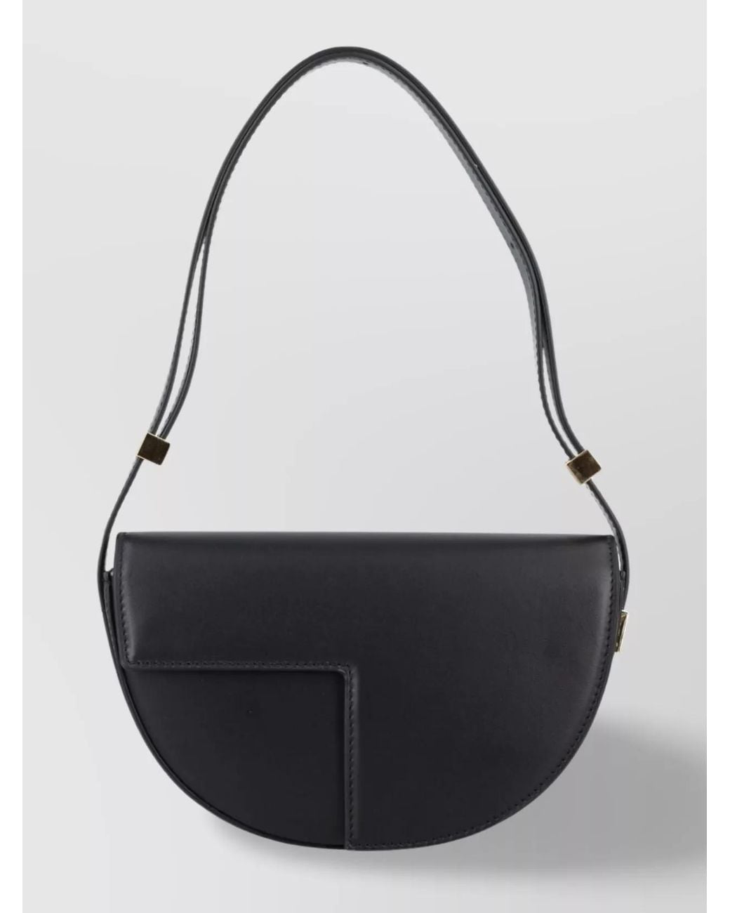 Patou Black Leather Shoulder Bag