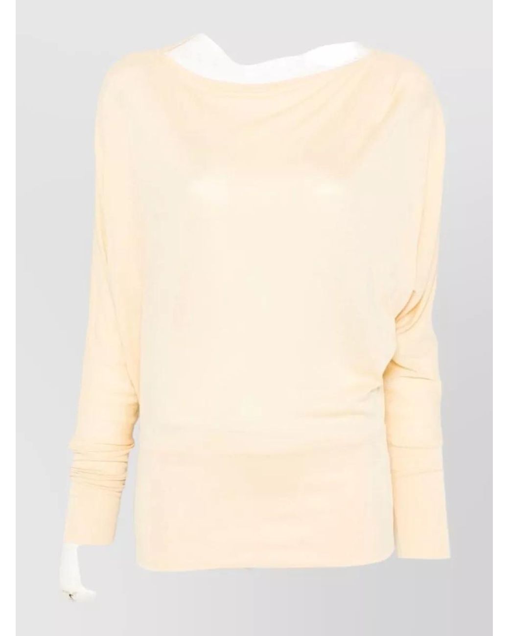 Totême Natural Viscose Boat Neck Blouse