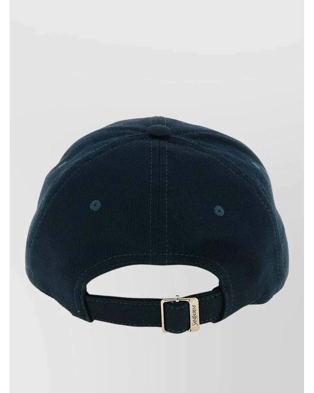 Saint Laurent Blue Gabardine Baseball Cap for men