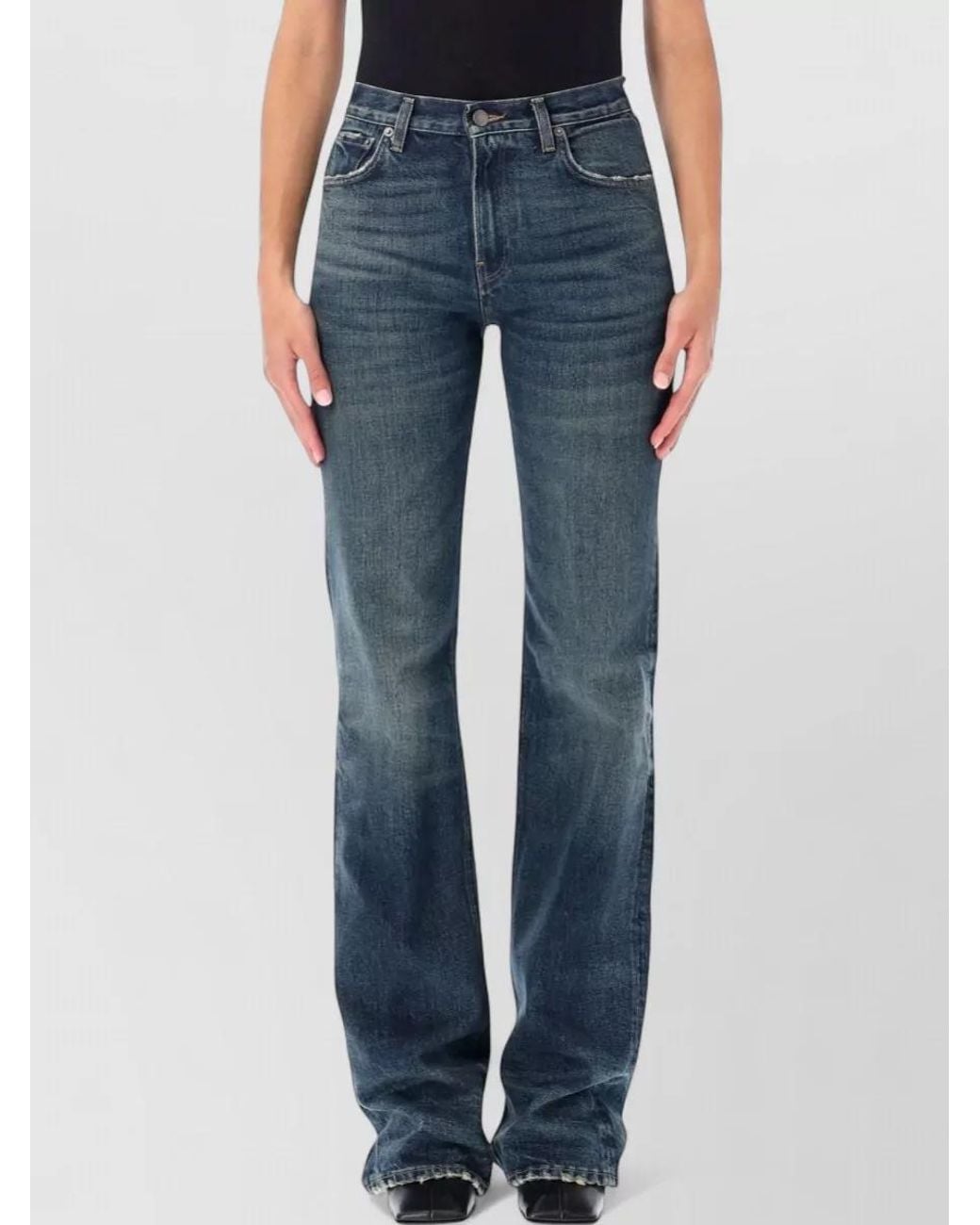 Haikure Blue Denim Straight-Leg Jeans