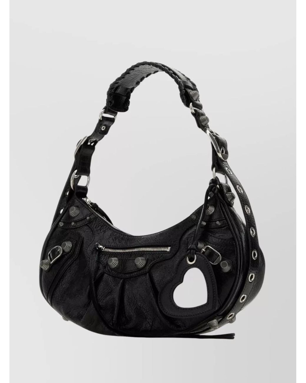 Balenciaga Black Le Cagole Small Leather Shoulder Bag