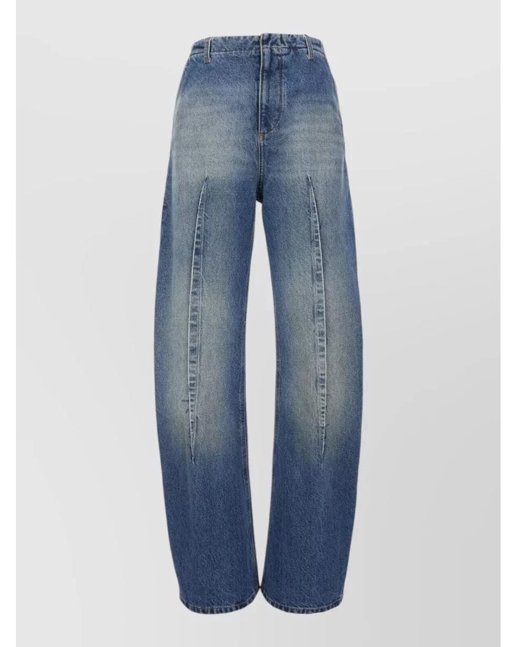 MM6 by Maison Margiela Blue Denim High-Rise Wide-Leg Jeans