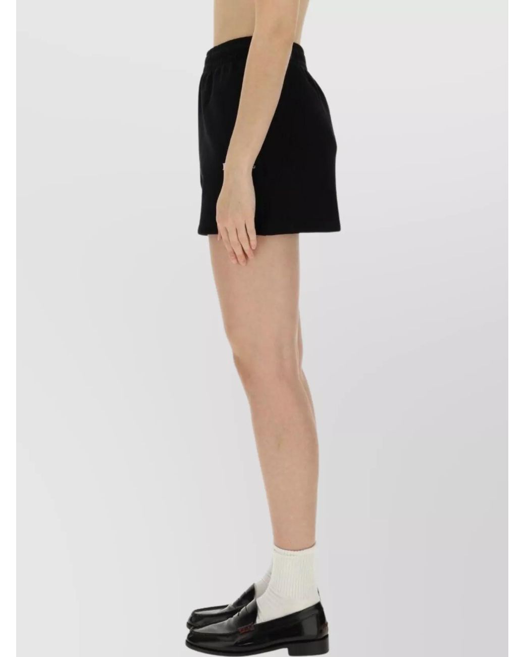 ROTATE BIRGER CHRISTENSEN Black High-Rise Knee-Length Shorts