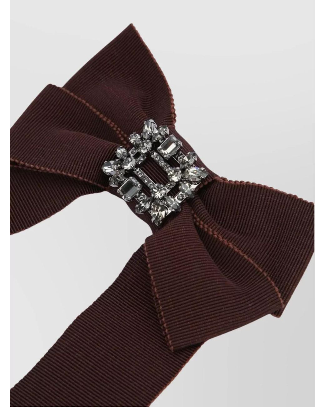 Roger Vivier Brown Ribbon Hair Clip