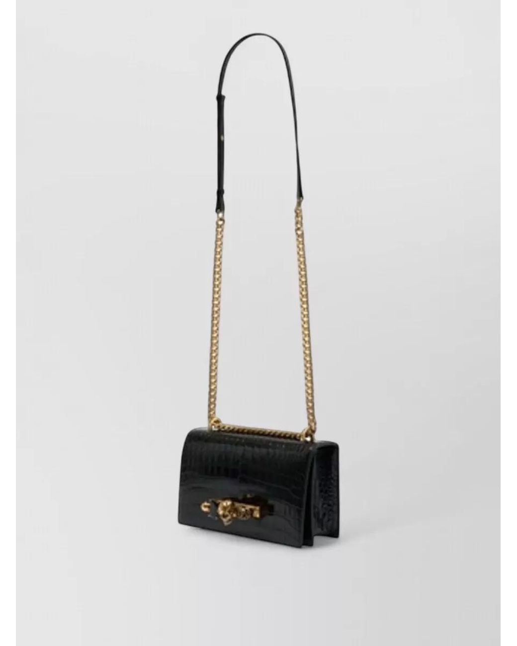 McQueen White Leather Crossbody Bag
