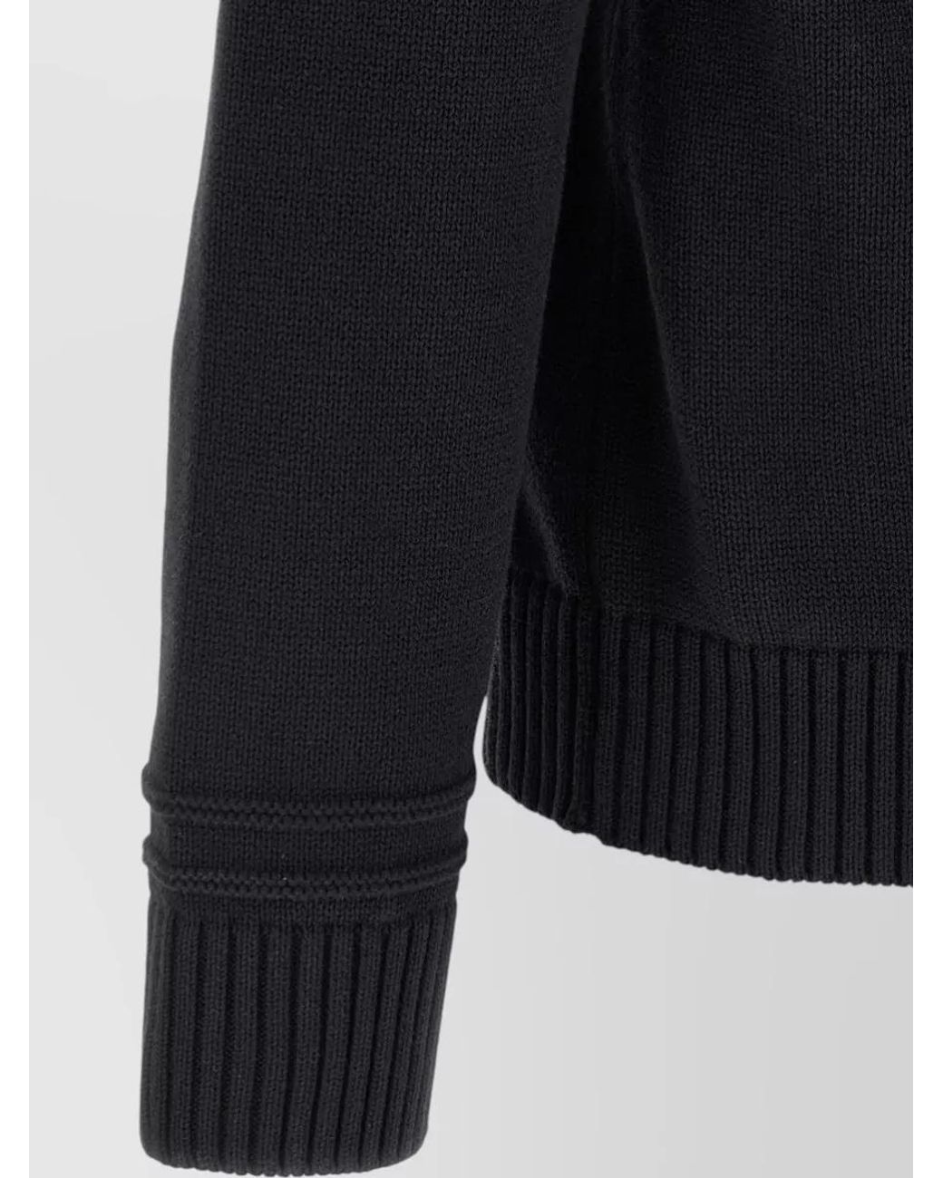 Gucci Blue Intarsia Knit Long-Sleeve Sweater for men