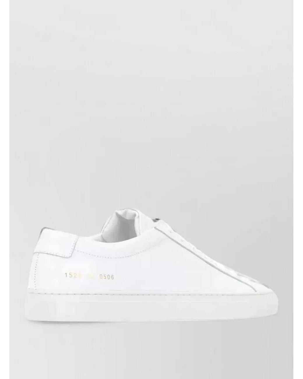 Common Projects White Calf Leather Lace-Up Sneakers for men