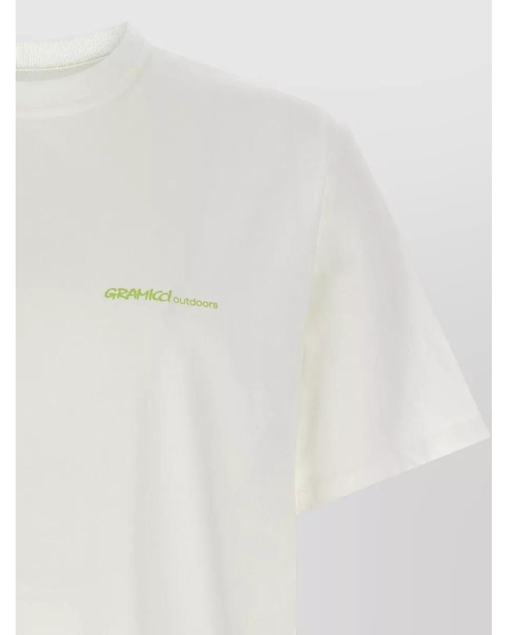 Gramicci White Cotton Graphic Print Regular Fit T-Shirt for men