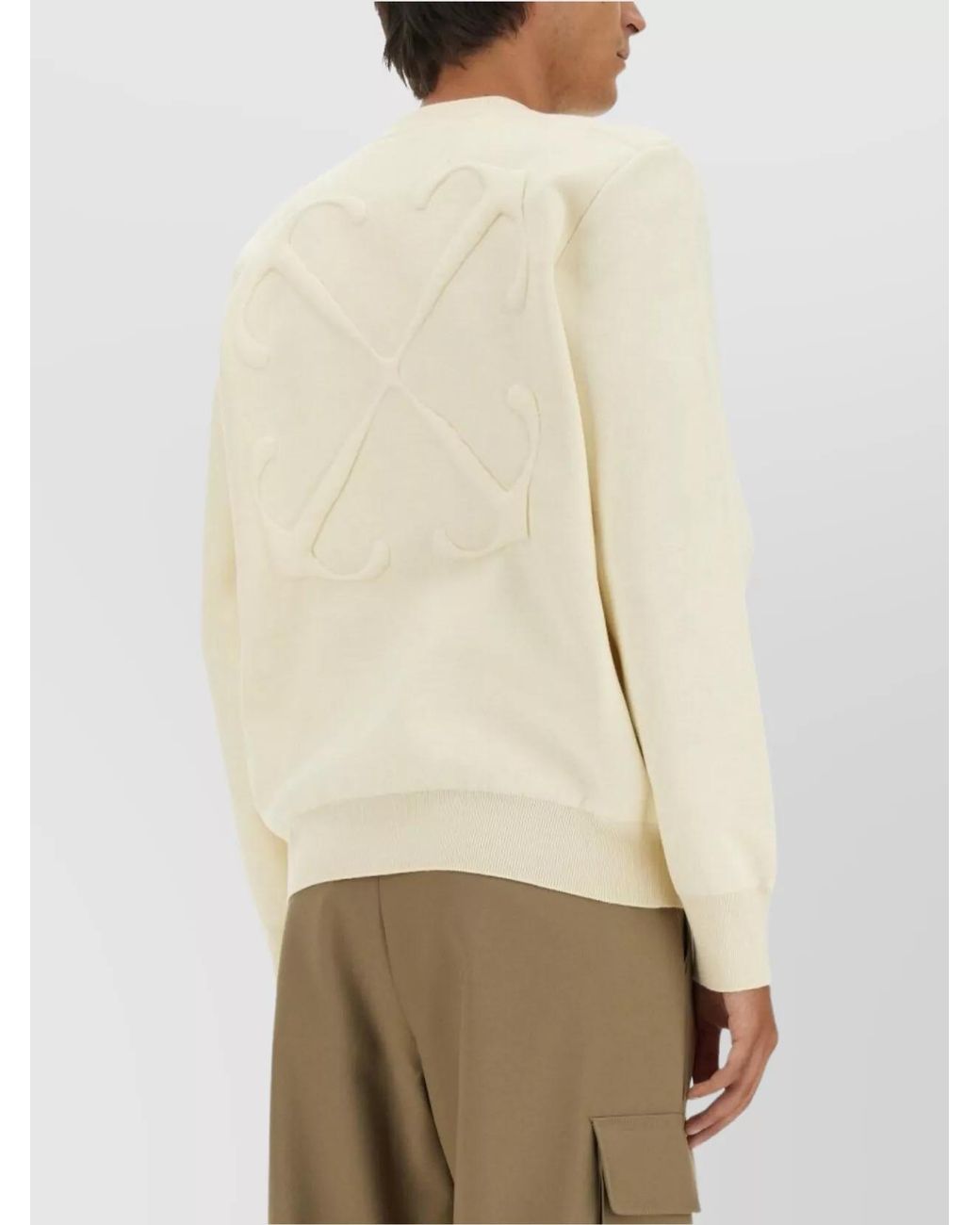 Off-White c/o Virgil Abloh Natural Regular-Fit Cotton Sweatshirt for men