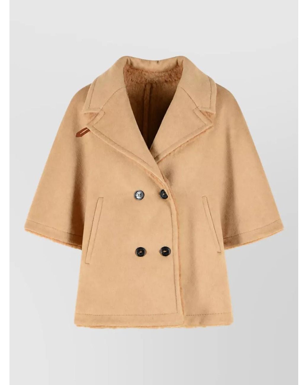 Max Mara Natural Reversible Hooded Camel Hair Jacket