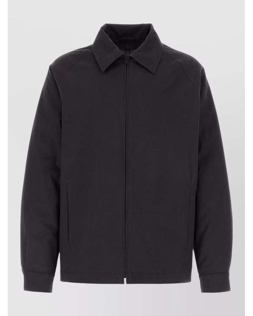 The Row Blue Cotton Cashmere Single-Breasted Coat for men