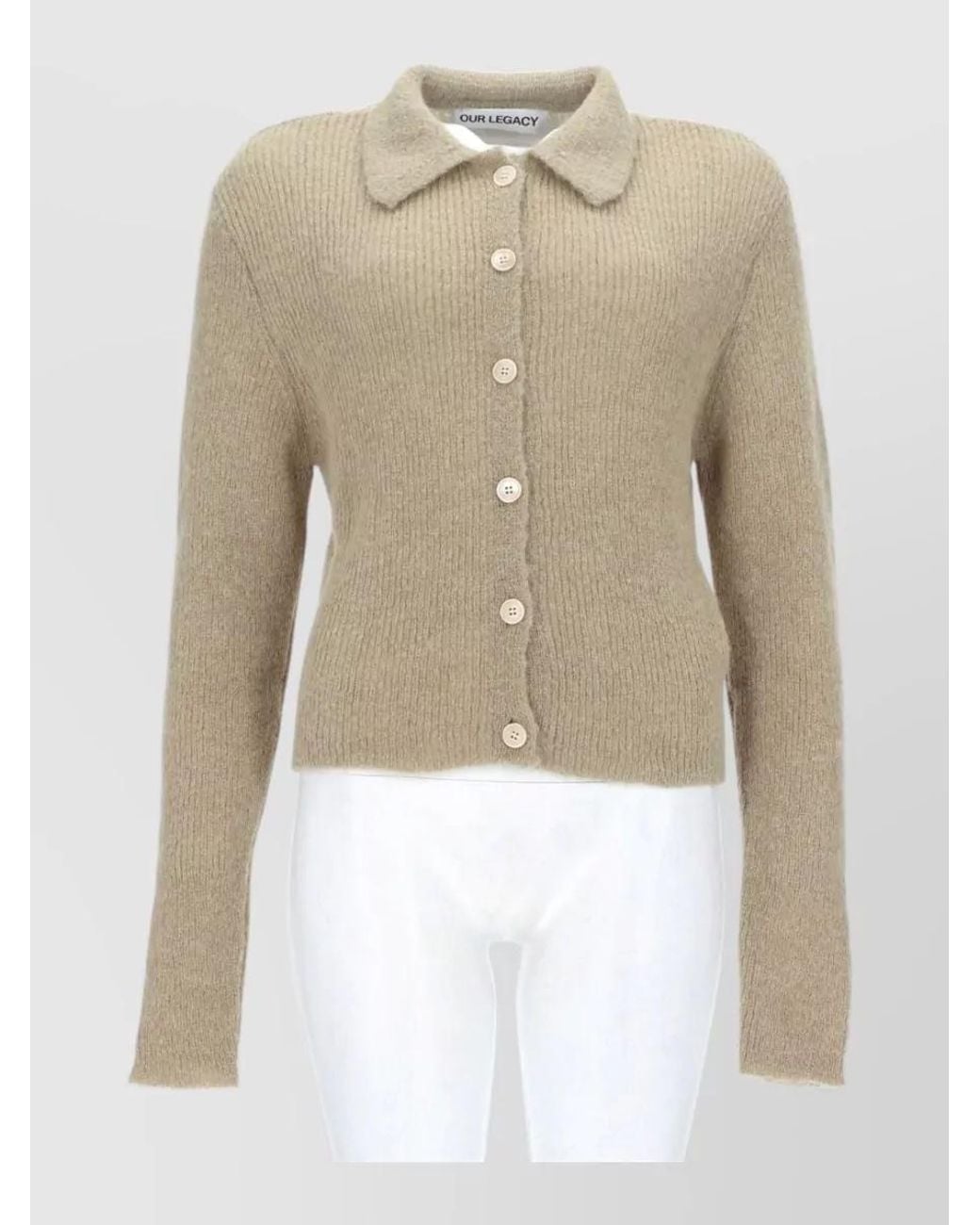 Our Legacy Natural Alpaca Polo Cardigan