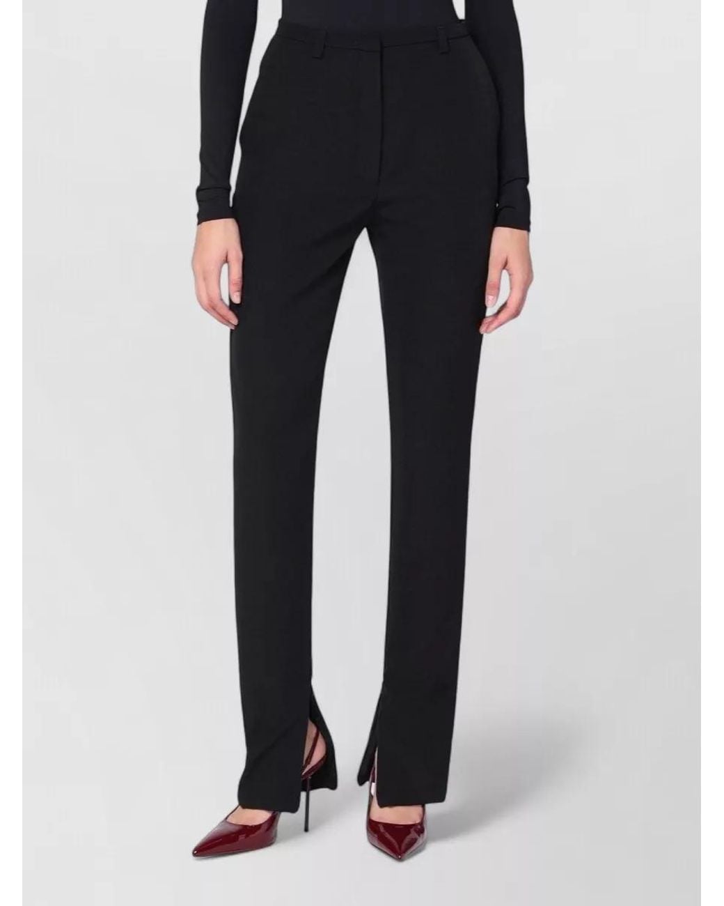 Thelatest Black High-Rise Skinny Tailored Trousers