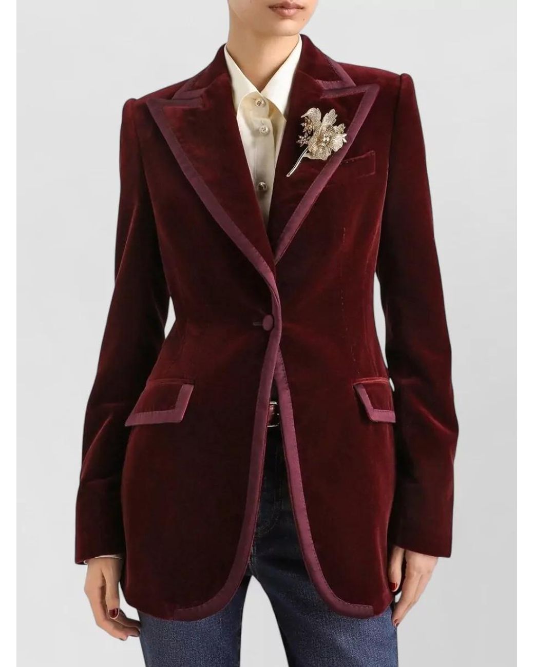 Dolce & Gabbana Purple Single Breasted Blazer