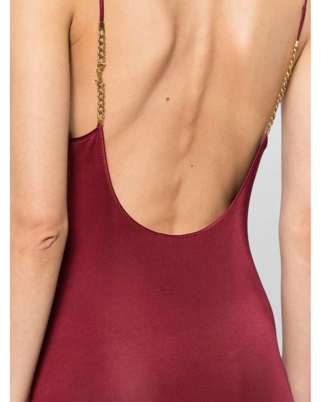 Saint Laurent Red Viscose Semi-Sheer Maxi Dress
