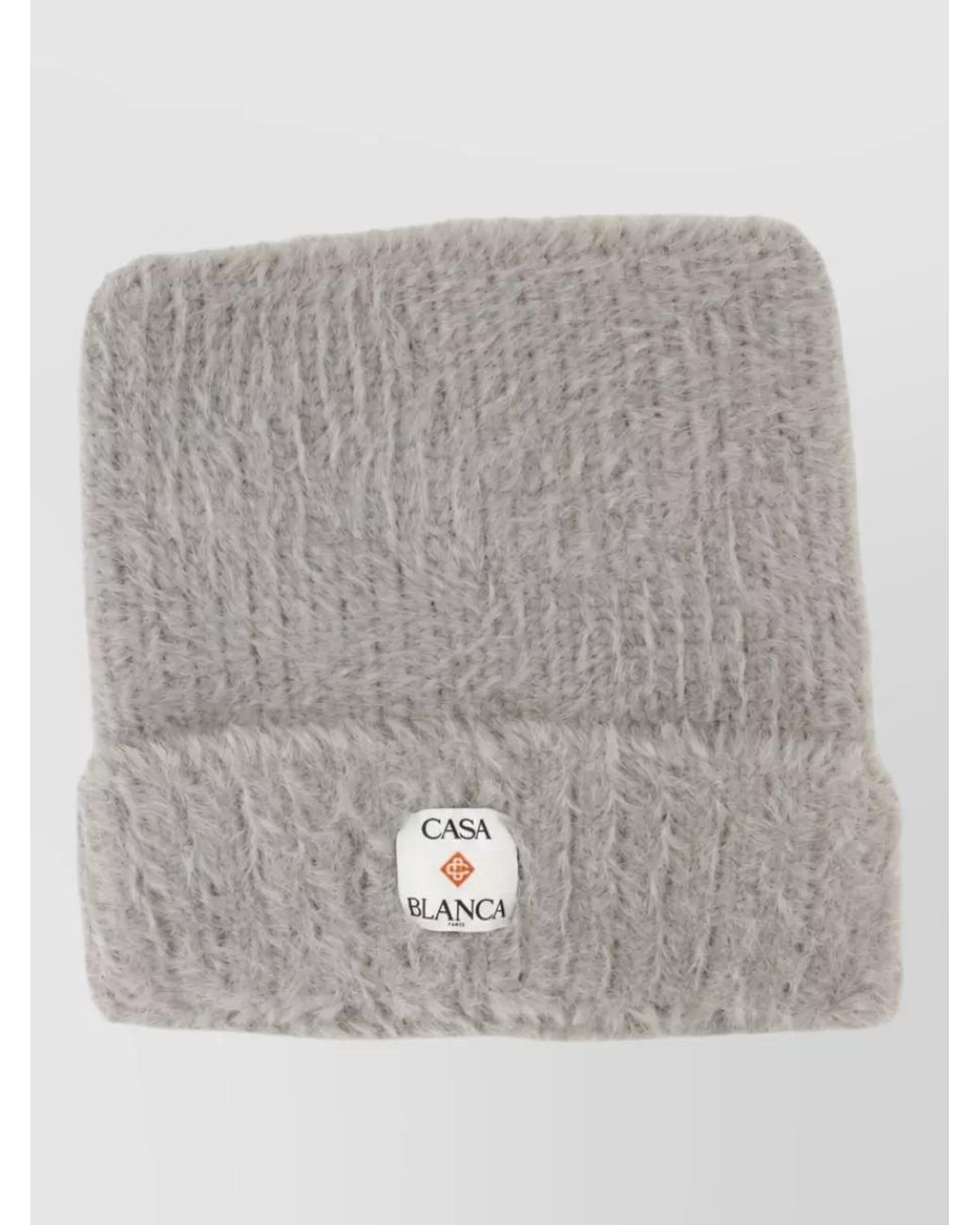 Casablanca Gray Fluffy Nylon Beanie