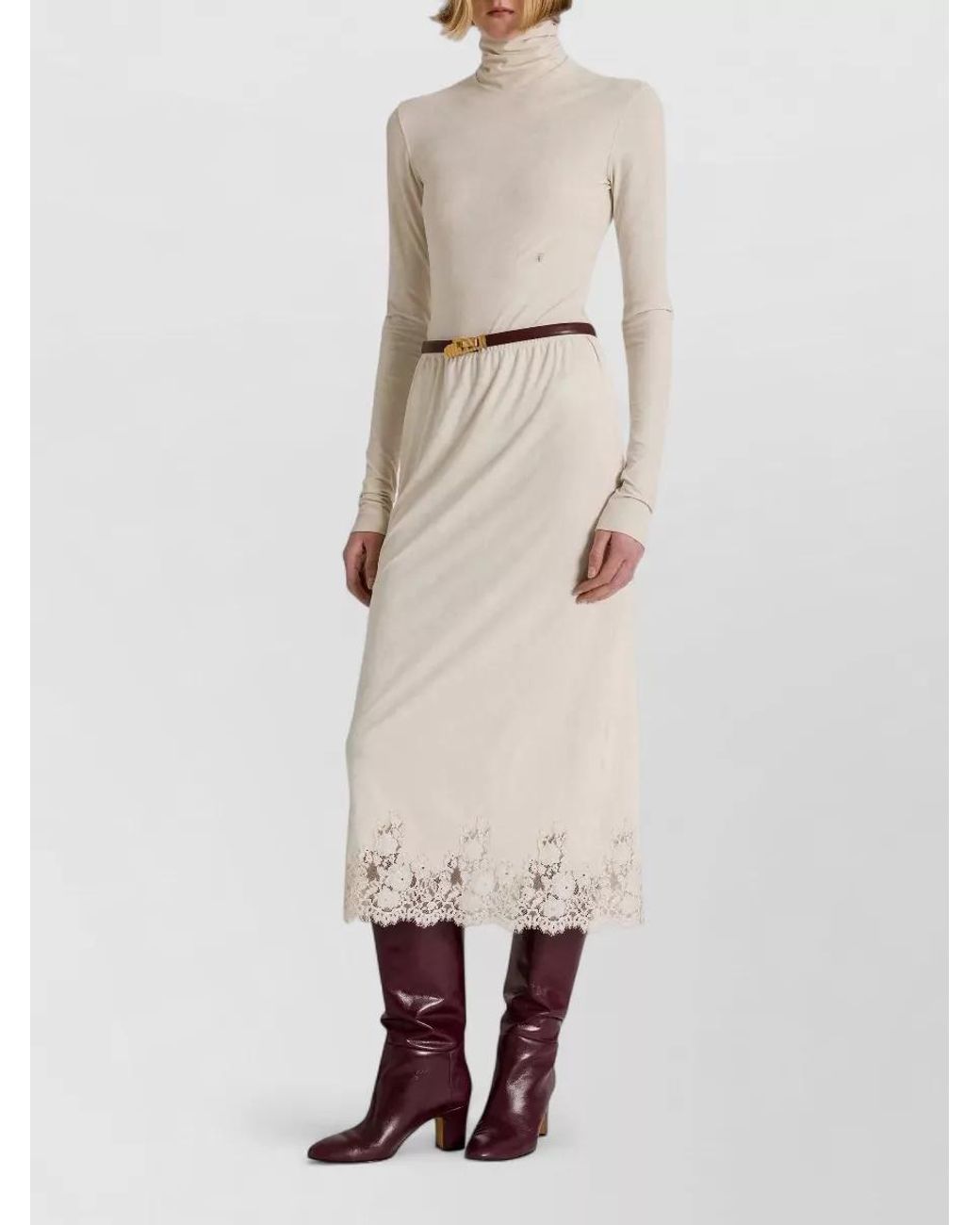 Alberta Ferretti White Midi Dress