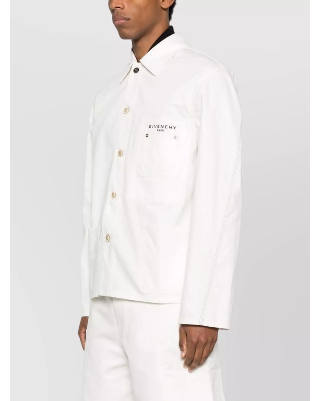 Givenchy White Denim Shirt Jacket for men