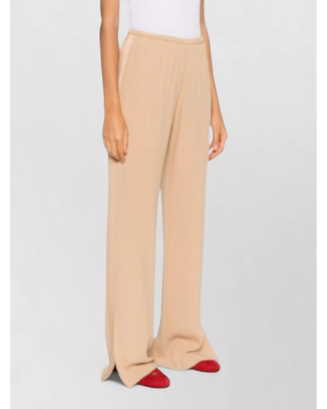 Forte_forte Natural Elasticated-Waist Wide-Leg Trousers